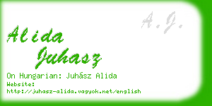 alida juhasz business card